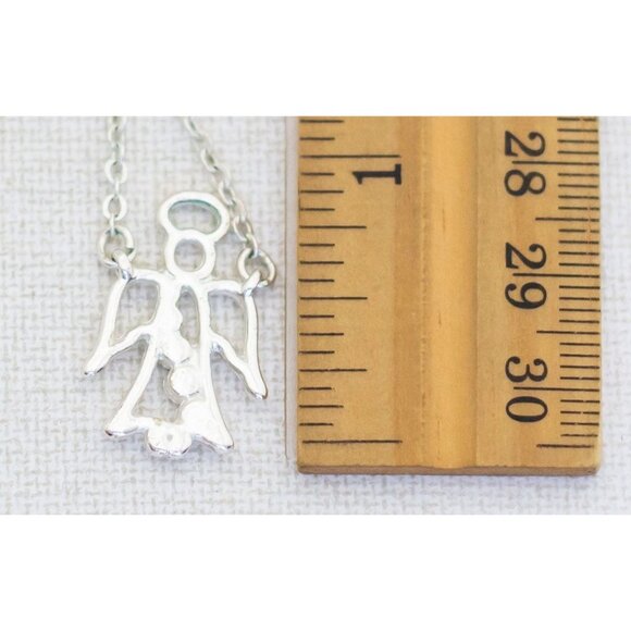 18'' Cute Silver Angel Vintage Necklace by Avon - A14 - Picture 3 of 3